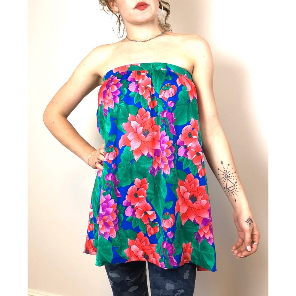 Vintage Floral Loose Tube Top